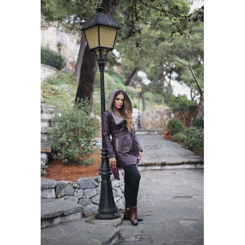 Bottines en cuir avec élastique et clous
