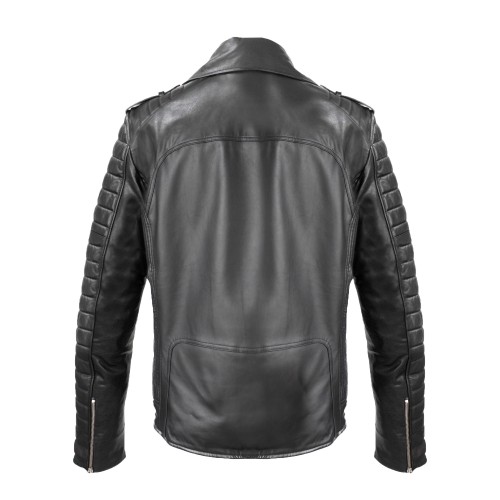 CAPSULA veste en cuir épais zippée