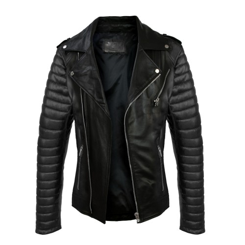 CAPSULA veste en cuir épais zippée