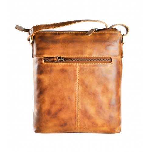 Sac à bandoulière en cuir de style vintage 26x22x4 cm NUEZ
