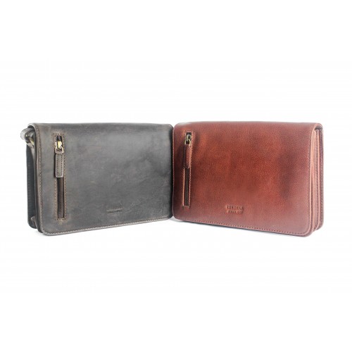 Sac à rabat en cuir 17x25x8 cm ANOTHER