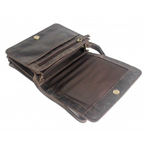 Sac à rabat en cuir 17x25x8 cm ANOTHER