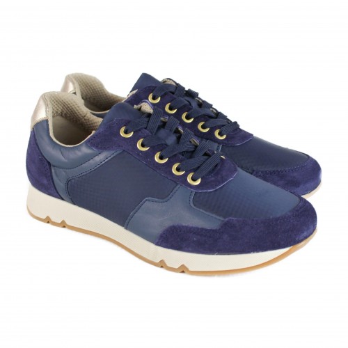 Baskets combinées en cuir modèle MARA