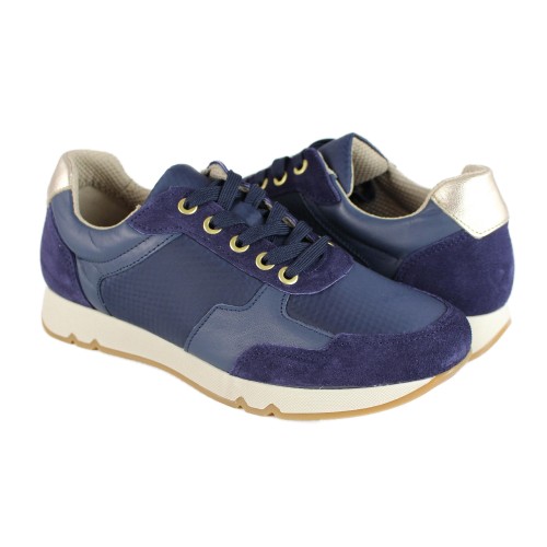 Baskets combinées en cuir modèle MARA