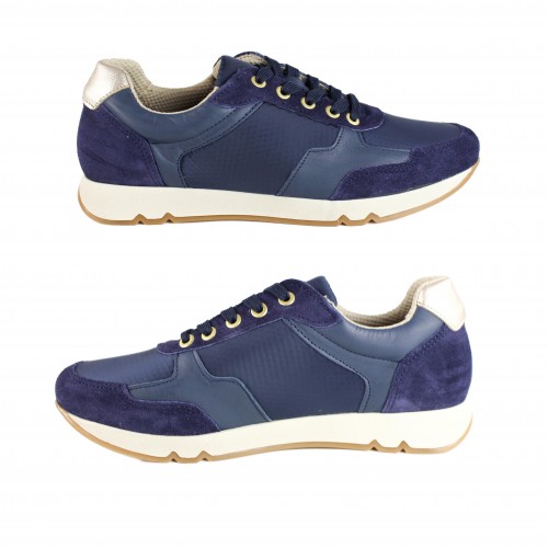 Baskets combinées en cuir modèle MARA