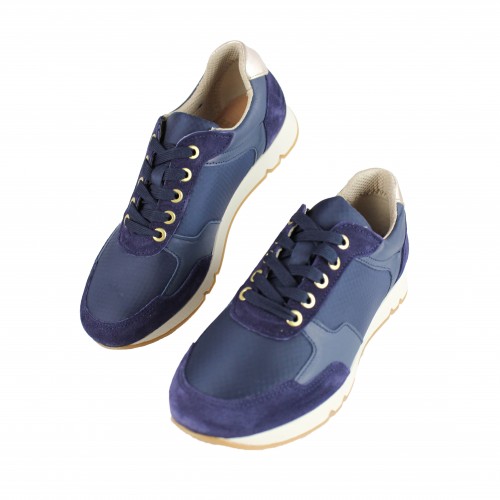 Baskets combinées en cuir modèle MARA