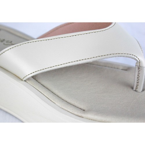 Tongs plateforme en cuir modèle DMR