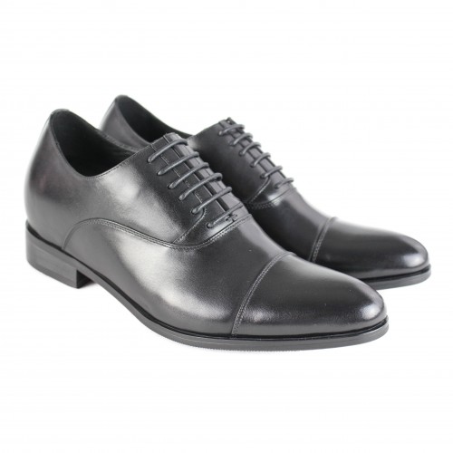 Chaussures en cuir avec élévateurs internes +7 cm CONNOR