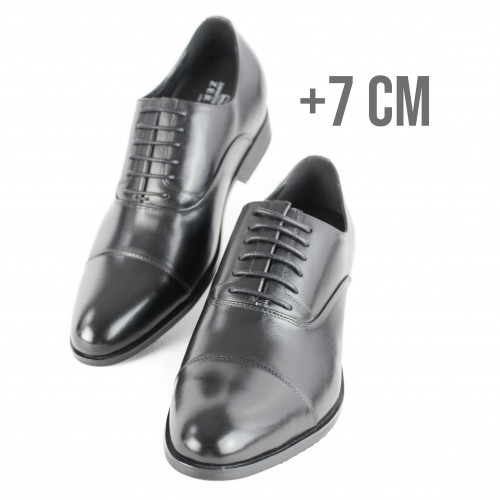 Chaussures en cuir avec élévateurs internes +7 cm CONNOR