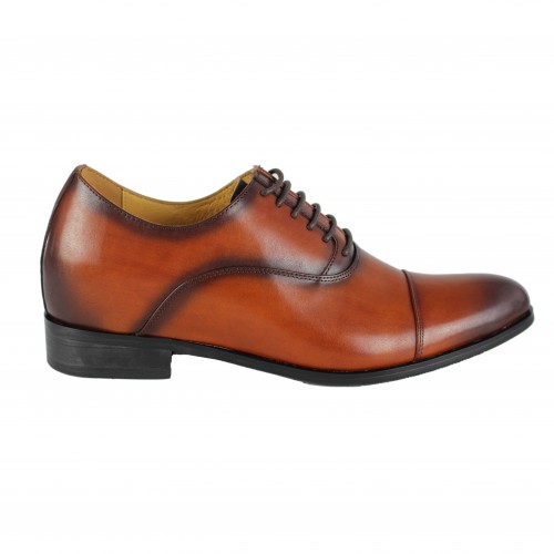 Chaussures en cuir avec élévateurs internes +7 cm CONNOR
