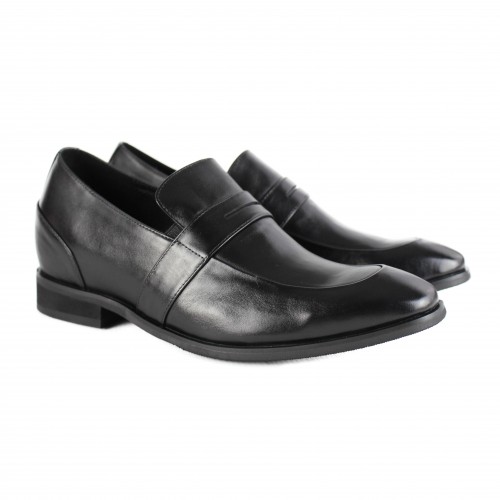 Chaussures en cuir avec élévateurs internes +7 cm FLORES