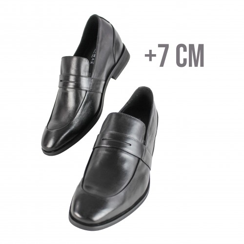 Chaussures en cuir avec élévateurs internes +7 cm FLORES