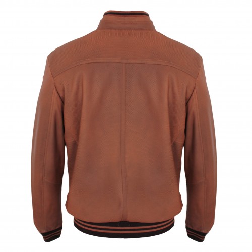 Blouson en cuir perforé modèle ITALIA