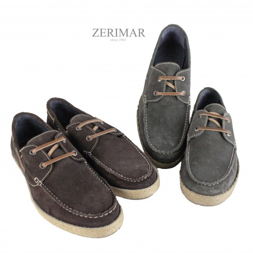 Chaussures en croûte de cuir à lacets modèle CALIFORNIA