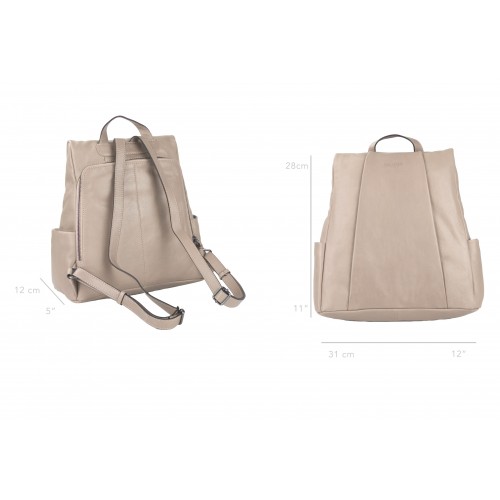 Sac à dos en cuir naturel avec fermeture arrière antivol Zerimar - 15