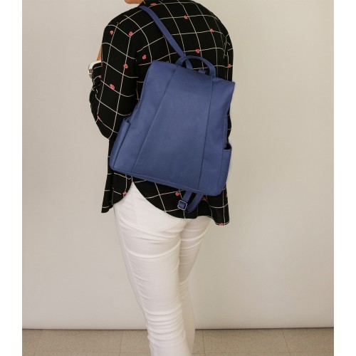 Sac à dos en cuir naturel avec fermeture arrière antivol Zerimar - 15