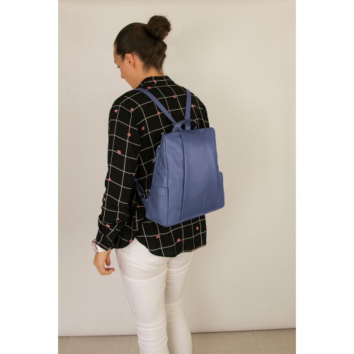 Sac à dos en cuir naturel avec fermeture arrière antivol Zerimar - 15