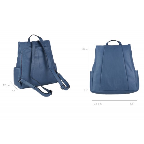 Sac à dos en cuir naturel avec fermeture arrière antivol Zerimar - 15