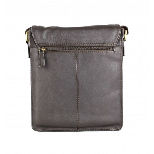 Sac à bandoulière en cuir de style vintage avec fermetures à glissière CHAPA