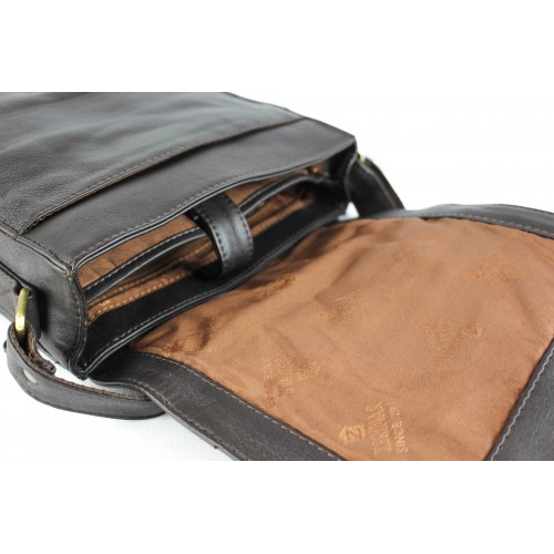 Sac à bandoulière en cuir de style vintage avec fermetures à glissière CHAPA