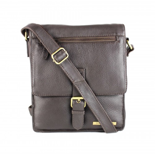Sac à bandoulière en cuir de style vintage avec fermetures à glissière CHAPA
