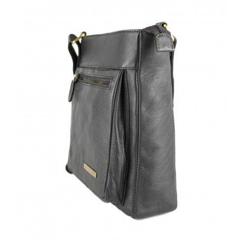Sac à bandoulière en cuir de style vintage 26x23x7 cm GORO