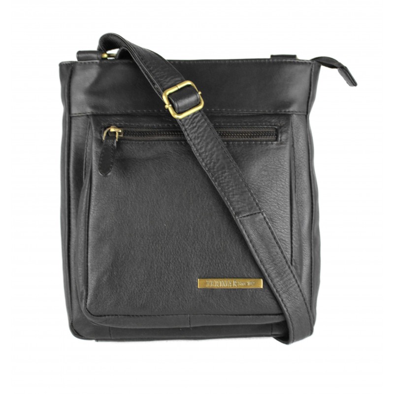 Sac à bandoulière en cuir de style vintage 26x23x7 cm GORO Zerimar - 1