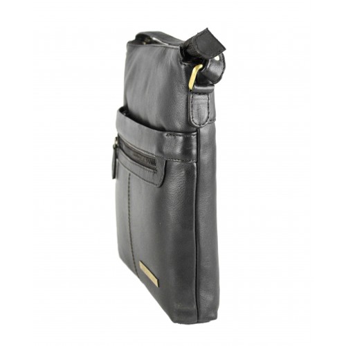 Sac à bandoulière en cuir de style vintage 26x22x4 cm NUEZ