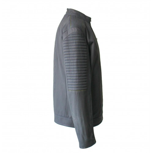 Blouson cuir réversible bicolore BLEU VERT