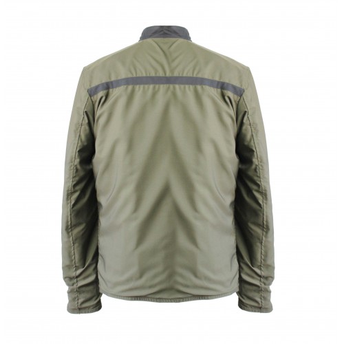 Blouson cuir réversible bicolore BLEU VERT