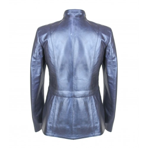 Blouson en cuir avec zip, modèle KINLEY
