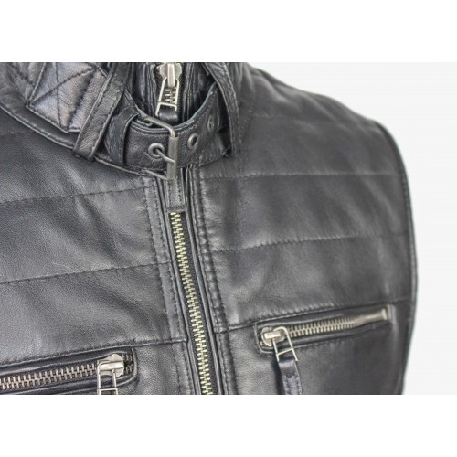 Gilet en cuir matelassé modèle BILI