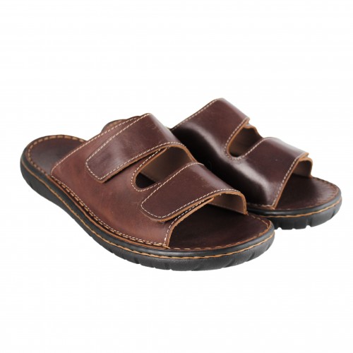 Sandale en cuir ajustable avec velcro modèle JOUSKA