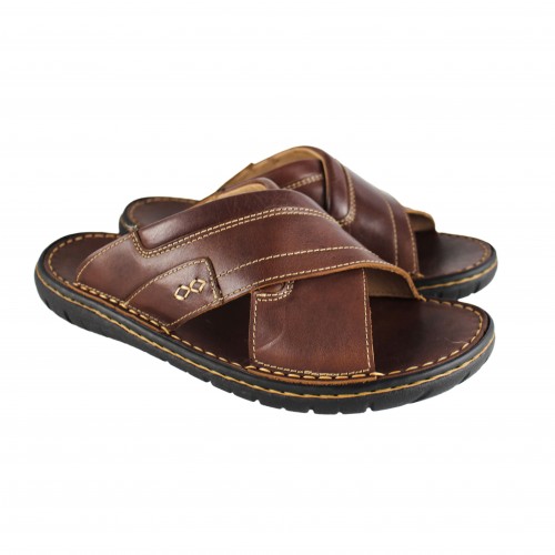Sandale en cuir croisé modèle JAMADA