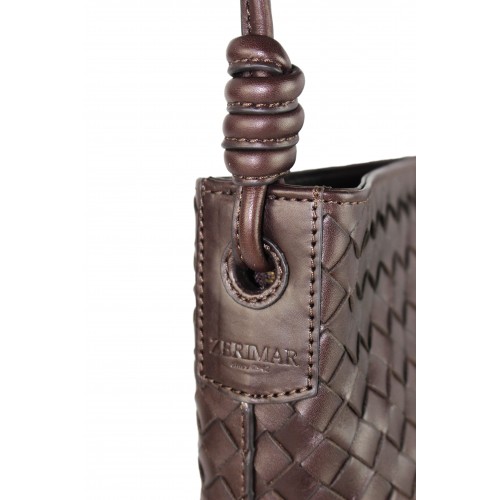 Grand sac en cuir tressé BRAILE 48x13x28 cm