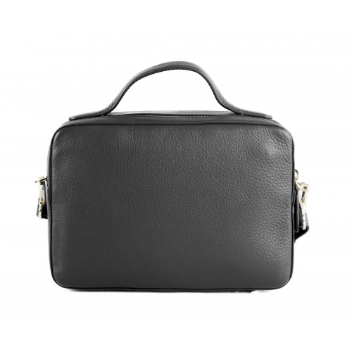 Sac en cuir avec double fermeture éclair 23x9x15 cm