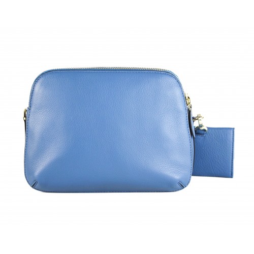 Sac en cuir avec double fermeture éclair 24x9x17 cm