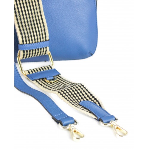 Sac en cuir avec double fermeture éclair 24x9x17 cm