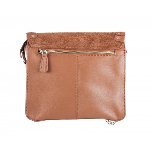 Sac bandoulière en cuir avec clous 24x8x20 cm