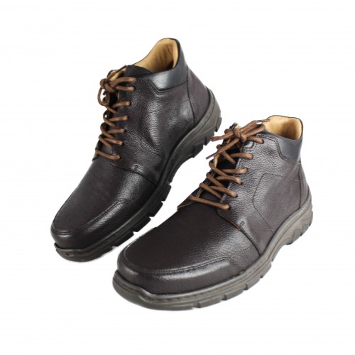 Bottine en cuir à lacets modèle SR