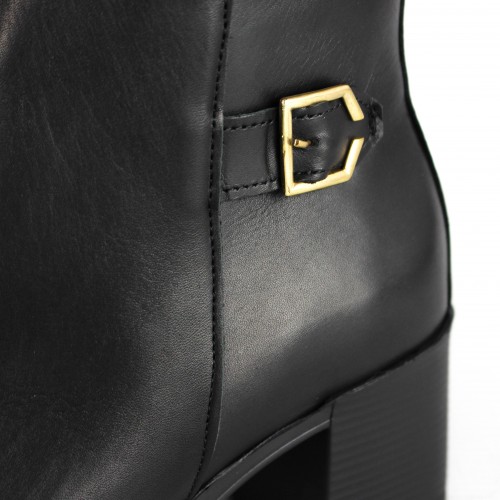 Bottines en cuir à talon et fermeture éclair modèle HIGHES