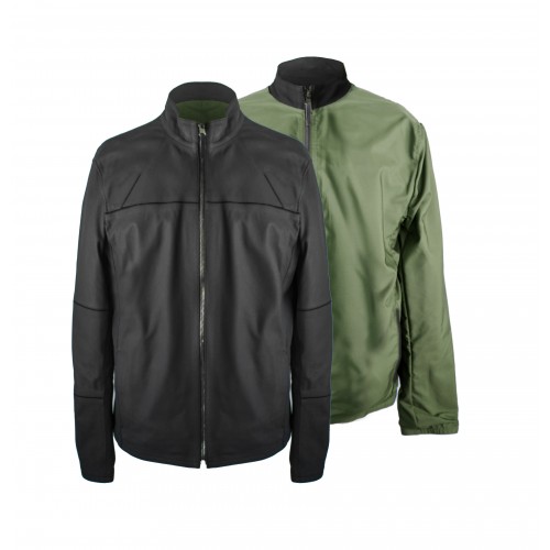 Blouson cuir réversible bicolore BLAGRAN