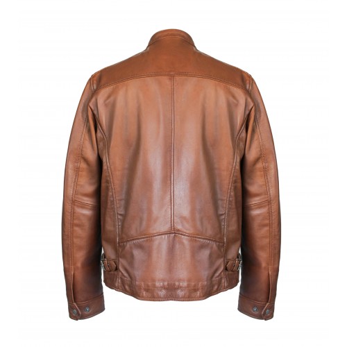 Veste en cuir avec détail blanc CORDOBA