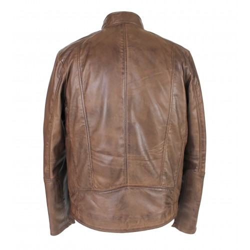 Veste en cuir zippée ROCHA