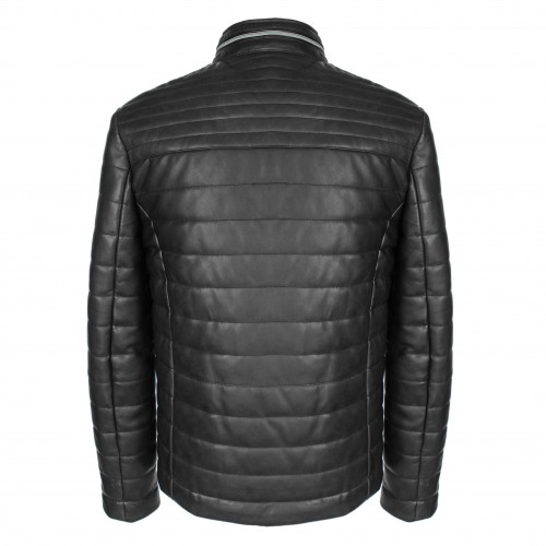 Veste en cuir matelassée BLUEBERRY