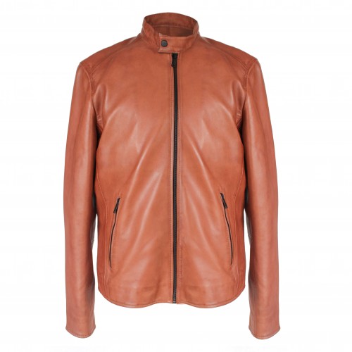 Veste en cuir zippée NAULE