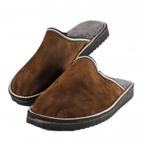Chaussons en cuir Double Face pour être à la maison
