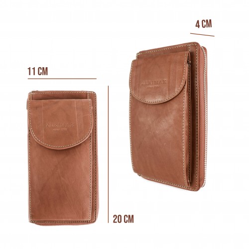Sac bandoulière en cuir 20x11x4 cm