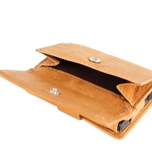 Portefeuille en cuir avec protection RFID pour cartes 10x8x3 cm