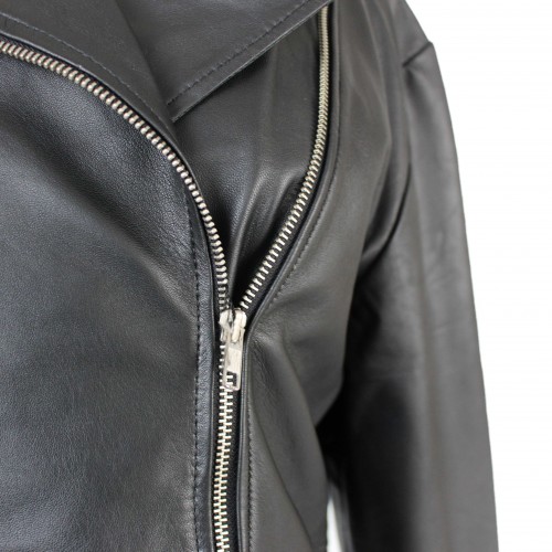 Veste courte en cuir épais modèle KNIVEY